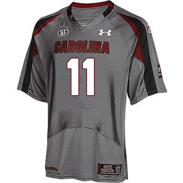 Men #11 ZaQuandre White South Carolina Gamecocks College Football Jerseys Sale-Gray